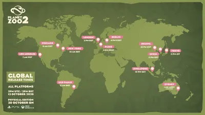 Planet Zoo 2 Release Date and Launch Time by Time Zone
